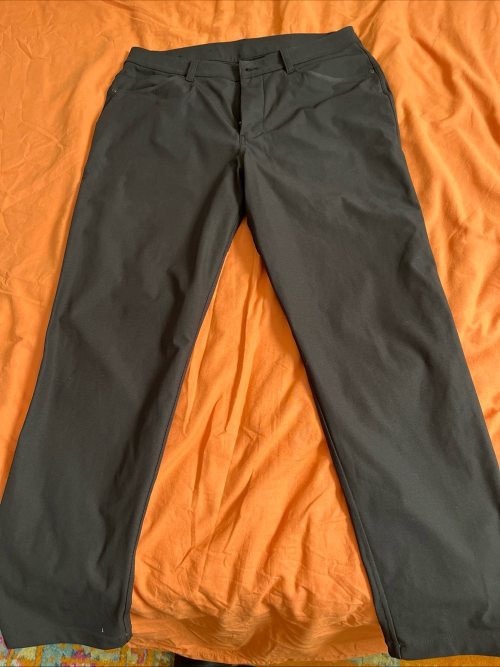 lululemon athletica Men's Black Chinos - Slim Straight